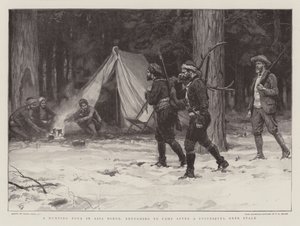 Une tournée de chasse en Asie Mineure, retour au camp après une chasse au cerf réussie - Frank Dadd