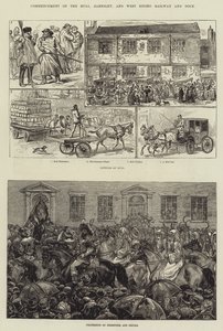 Commencement du Hull, Barnsley, et West Riding Railway and Dock