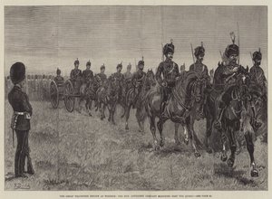 La grande revue des volontaires à Windsor, la compagnie d