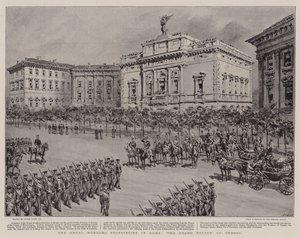 Les festivités du mariage royal à Rome, la grande revue des troupes - Frank Dadd