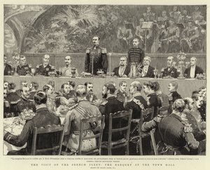 La visite de la flotte française, le banquet à l