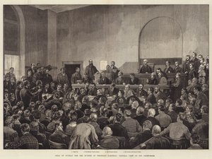 Procès de Guiteau pour le meurtre du président Garfield, vue générale de la salle d