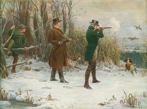 Chasse au canard sauvage à Noël - Frank Dadd