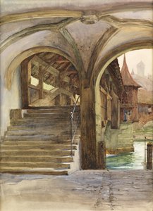 Pont à Lucerne - Frank Dicksee