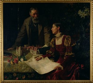 Les constructeurs de maisons, 1879 - Frank Dicksee