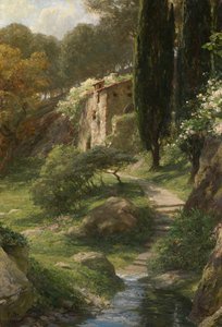 Le vieux moulin à La Mortola - Frank Dicksee