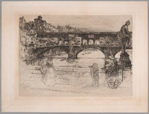 Ponte Vecchio, Florence (Première plaque) - Frank Duveneck