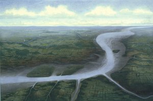 Londres central préhistorique, vue vers le sud-ouest - Frank Gardiner