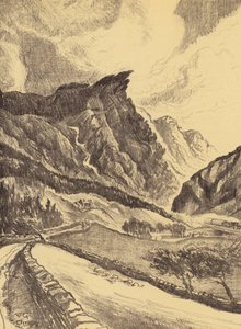 Les gorges de Cliviger (litho)