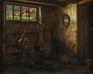 Le repos du forgeron - Frank Holl