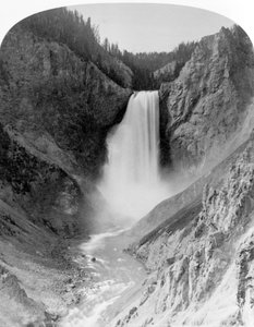 Grandes chutes du Yellowstone, 360 pieds, c.1883 (photo n/b) - Frank Jay Haynes