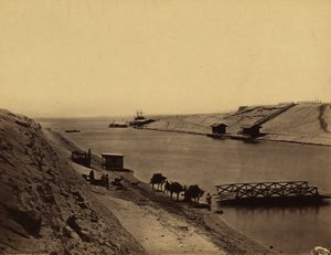 Lac Timsah, Suez depuis l
