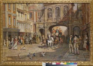 Le courrier royal passant Temple Bar