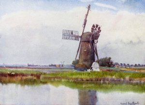 Norfolk Broads : Pays des moulins au-dessus de Stokesby - Frank Southgate