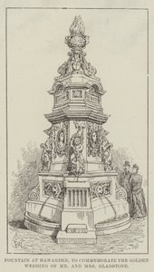 Fontaine à Hawarden, pour commémorer les noces d
