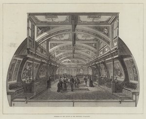 Intérieur du salon dans le navire à vapeur Bessemer