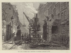 Le dernier de Temple Bar, esquissé le samedi 12 janvier 1878 - Frank Watkins