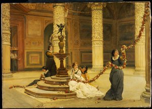 Le matin du festival - Italie centrale, 1876 - Frank William Warwick Topham