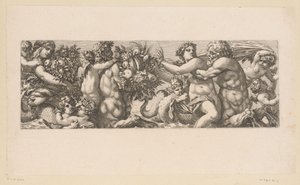 Bacchus avec satyres et néréides dans l