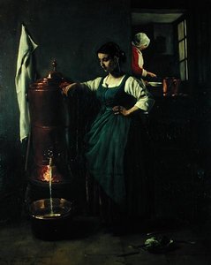 La fontaine à boire en cuivre, 1861 - François Bonvin