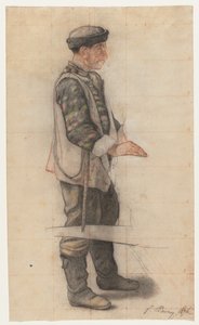 Le Porteur de brancard (étude pour Le Couvreur tombé), 1876