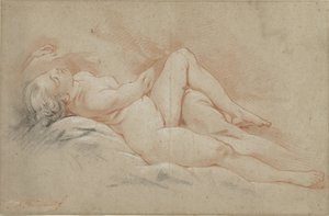 Femme nue allongée sur le dos