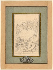 Ex-libris armorial pour Crozat, Baron de Thiers - François Boucher