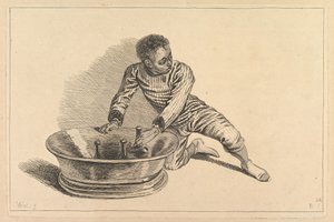 Africain noir retirant des bouteilles d