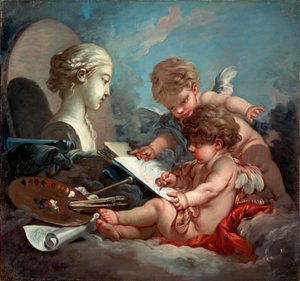 Cupidons, allégorie de la peinture