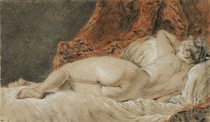Femme allongée vue de dos, dit le Sommeil, ca 1720