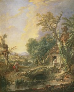 Paysage avec un ermite, 1742 - François Boucher