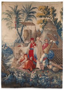 Tapisserie Louis XVI "aux Chinoiserie", Aubusson, dernier quart du 18ème siècle
