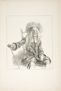 Homme assis sur une chaise - François Boucher