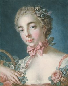 Tête de Flora, gravée par Louis-Marin Bonnet (1736-93) 1769