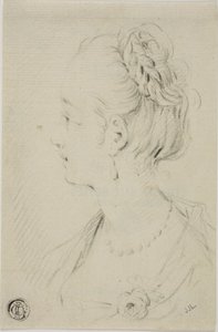 Buste de profil de jeune femme - François Boucher