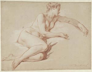 Nu féminin allongé, vers la droite - François Boucher