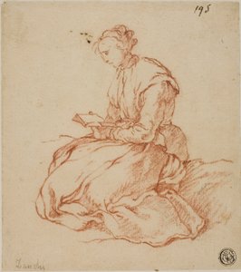 Femme assise lisant - François Boucher