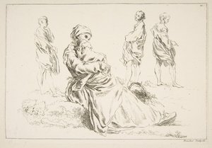 Feuille de croquis, 1753 - François Boucher