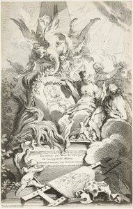 Les grâces sur le tombeau de Watteau - François Boucher