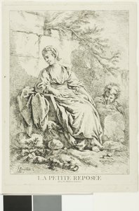 Jeune femme se reposant