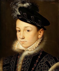 Roi Charles IX de France (1550-1574), buste. 1561 - François Clouet