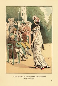 Une réunion dans les Jardins du Luxembourg, An VIII - François Courboin