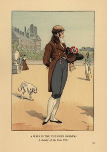 Une promenade dans les jardins des Tuileries. Un dandy de l