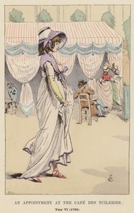 Un Rendez-vous au Café des Tuileries, An VI, 1798 - François Courboin