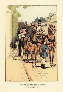 Voitures à la mode sur le boulevard des Italiens, côté gauche - François Courboin
