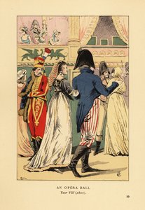 Invités élégants à un bal masqué - François Courboin