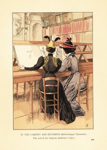 Dans le Cabinet des Estampes, Bibliothèque Nationale