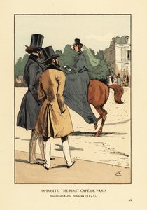 En face du premier Café de Paris, Boulevard des Italiens - François Courboin
