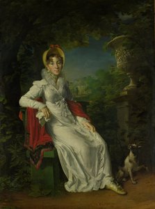 Carolina Ferdinanda Louisa de Sicile (1798-1870). Épouse de Charles Ferdinand, duc de Berry, dans le parc de Bagatelle au Bois de Boulogne (près de Paris) - François Gérard