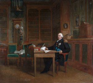 Le roi Louis XVIII dans son cabinet de travail des Tuileries - François Gérard
